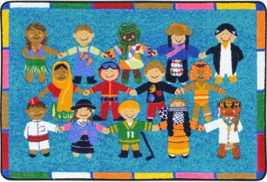 Joy Carpets Kid Essentials Hands Around the World Multi